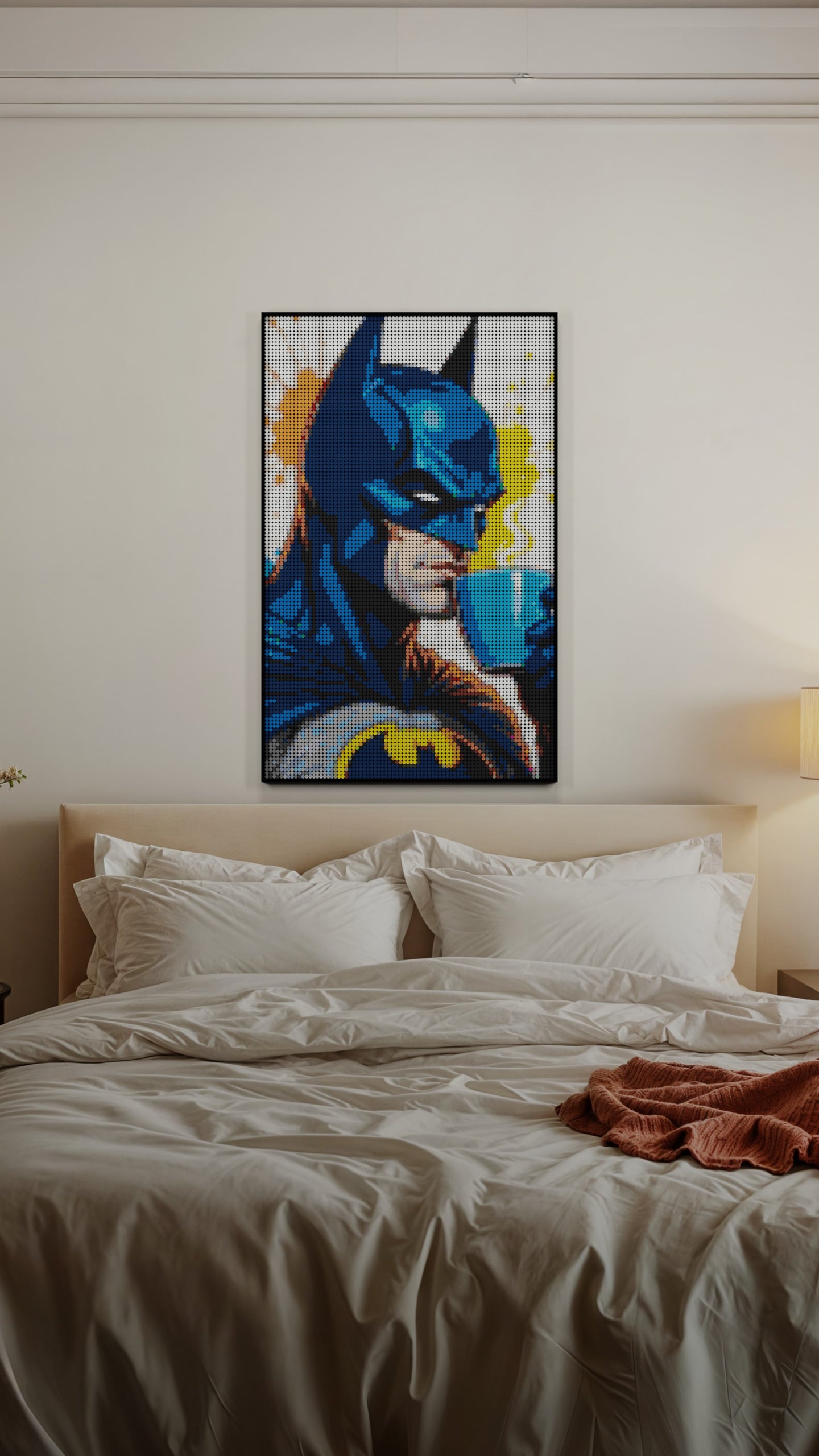 Batman LEGO® Style mosaic kit with clear building instructions
